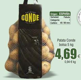 Oferta de Patata Conde Bolsa por 4,69€ en Froiz