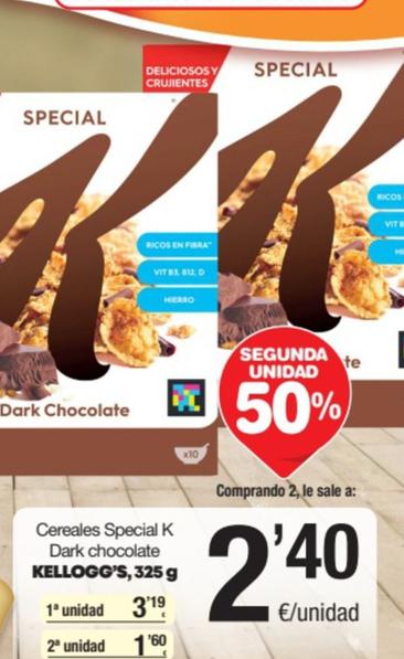 Oferta de Cereales Special K Dark Chocolate por 2,4€ en SPAR Fragadis