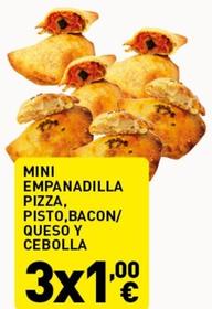 Oferta de Mini Empanadilla Pizza, Pisto, Bacon/ Queso Y Cebolla por 1€ en Hiperber