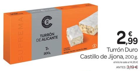 Oferta de Castillo De Jijona - Turron Duro por 2,99€ en Supermercados El Jamón