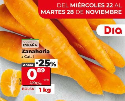 Oferta de Zanahoria por 0,89€ en Dia
