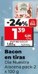 Oferta de Bacon En Tiras por 1,39€ en Dia