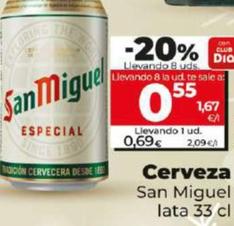 Oferta de Cerveza por 0,55€ en Dia