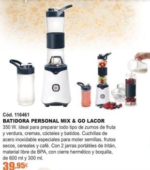 Batidora personal Mix & Go Lacor 69382