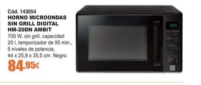 Oferta de Ambit - Horno Microondas Sin Grill Digital Hm-20dn por 84,95€ en Ferrcash