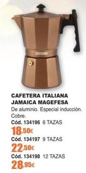 Oferta de Cafetera Italiana Jamaica por 18,5€ en Ferrcash