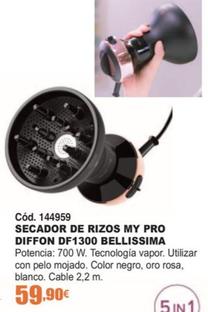 Oferta de Ellissima - Secador De Rizos My Pro Diffon DF1300 por 59,9€ en Ferrcash