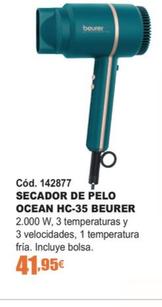 Oferta de Secador De Pelo Ocean HC-35 por 41,95€ en Ferrcash