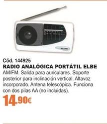 Oferta de Radio Analógica Portátil por 14,9€ en Ferrcash