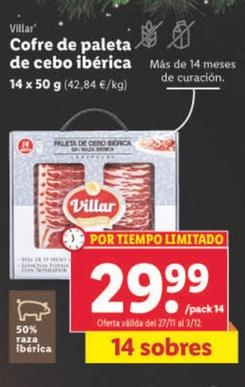Oferta de Cofre De Paleta De Cebo Iberica por 29,99€ en Lidl