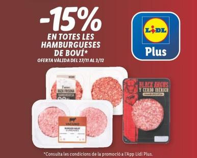 Oferta de En Todos Las Hamburguesas De Bovino en Lidl