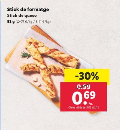 Oferta de Stick De Queso por 0,69€ en Lidl
