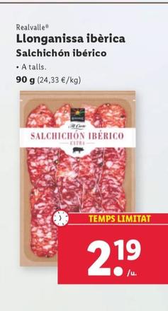 Oferta de Salchichon Iberico por 2,19€ en Lidl
