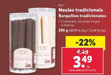 Oferta de Dor - Barquillos Tradicionales por 3,49€ en Lidl