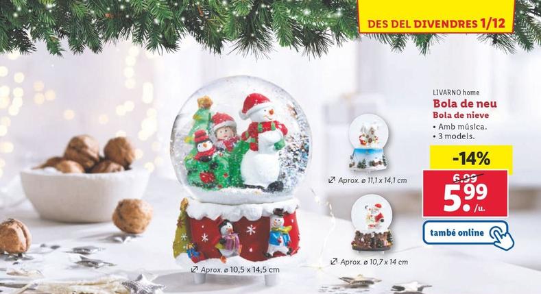 Oferta de Livarno Home - Bola De Nieve por 5,99€ en Lidl