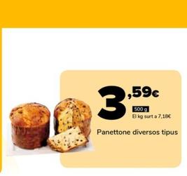 Oferta de Panettone Diversos Tipus por 3,5€ en Supeco