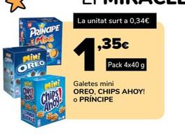 Oferta de Galetes Mini Chips Ahoy O Principe por 1,35€ en Supeco