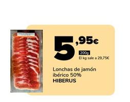 Oferta de Hiberus - Lonchas De Jamon Iberico 50% por 5,95€ en Supeco