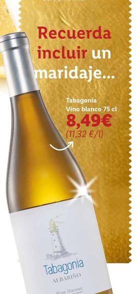 Oferta de Tabagonia Vino Blanco por 8,49€ en Lidl