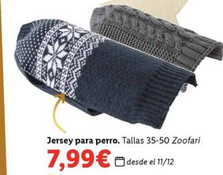Oferta de Zoofari - Jersey Para Perro por 7,99€ en Lidl
