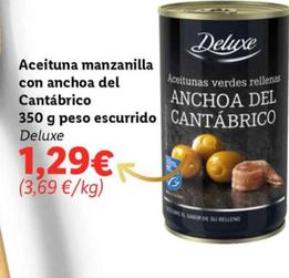 Oferta de Aceituna Manzanilla Con Anchoa Del Cantabrico por 1,29€ en Lidl