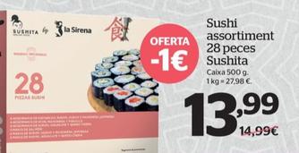 Oferta de Sushita - Sushi Surtido por 13,99€ en La Sirena