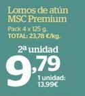 Oferta de Lomos De Atún Msc Premium por 13,99€ en La Sirena