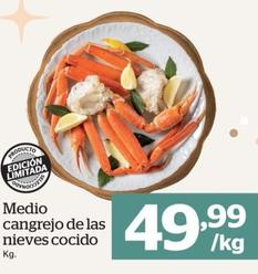 Oferta de Medio Cangrejo De Las Nieves Cocido por 49,99€ en La Sirena