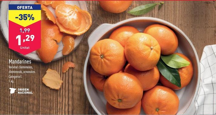 Oferta de Mandarines por 1,29€ en ALDI
