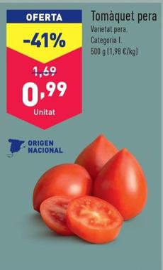 Oferta de Tomaquet Pera por 0,99€ en ALDI