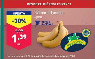 Oferta de Platano De Canarias por 1,39€ en ALDI