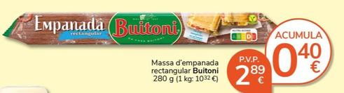 Oferta de Masa Empanada Rectangular por 2,89€ en Consum