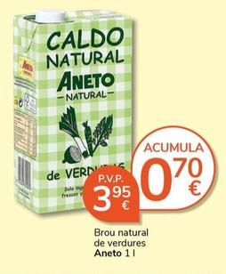 Oferta de Caldo Natural De Verduras por 3,95€ en Consum