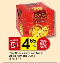 Oferta de Dolce Forneria - Panettone Clasico Con Frutas por 4,65€ en Consum