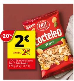 Oferta de Coctel Frutos Secos Top 5 por 2€ en Consum