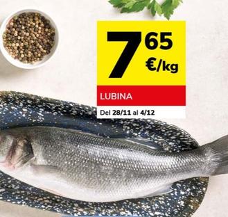 Oferta de Lubina por 7,65€ en Consum
