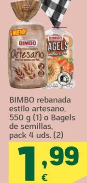 Oferta de Rebanada Estilo Artesano, O Bagels De Semillas por 1,99€ en HiperDino