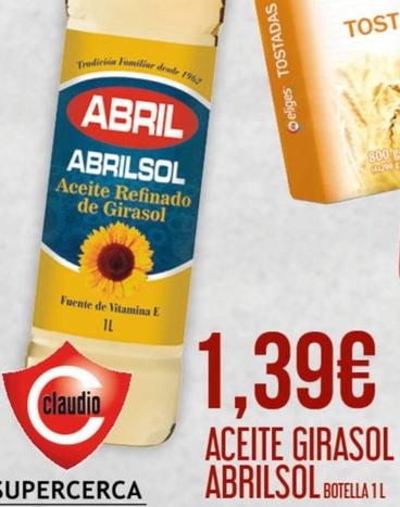 Oferta de Aceite Girasol Sol por 1,39€ en Claudio