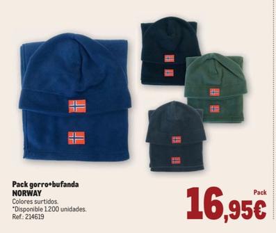 Oferta de Norway Pack Gorro+bufanda por 16,95€ en Makro