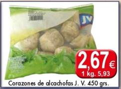 Oferta de Corazones De Alcachofas J. V. por 2,67€ en Congelados Copos
