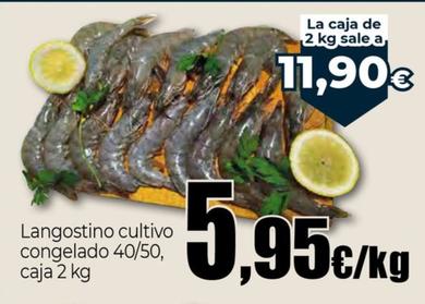 Oferta de Langostino Cultivo Congelado 40/50 por 5,95€ en Unide Supermercados