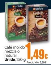 Oferta de Cafe Molido Mezcla O Natural por 1,49€ en UDACO