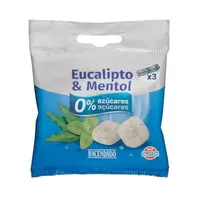 Oferta de Caramelos sabor eucalipto y mentol Hacendado 0% azúcares por 1,5€ en Mercadona