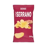 Oferta de Patatas fritas onduladas Hacendado sabor jamón serrano por 1,15€ en Mercadona