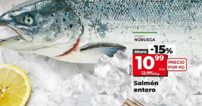 Oferta de Salmon Entero por 10,99€ en Dia