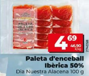Oferta de Paleta De Cebo Iberica por 4,69€ en Dia
