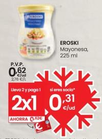 Oferta de Mayonesa por 0,62€ en Eroski