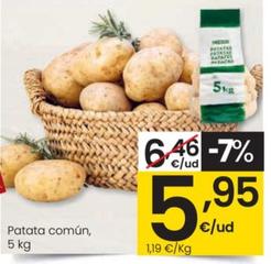 Oferta de Patata Comun por 5,95€ en Eroski