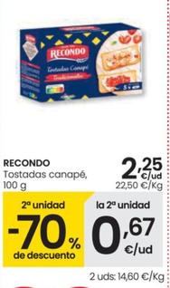 Oferta de Tostadas Canape por 2,25€ en Eroski