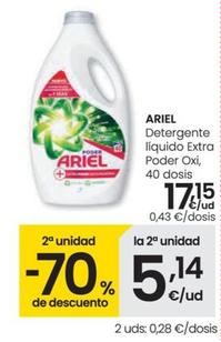 Oferta de Detergente Liquido Extra Poder Oxi 40 Dosis por 17,15€ en Eroski